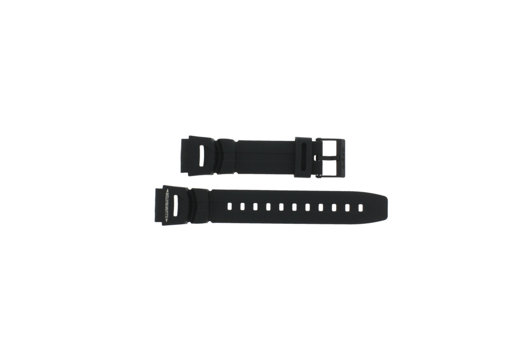 Horlogeband Casio WS 300 Rubber Zwart 18mm