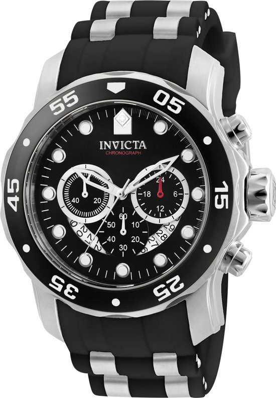 Horlogeband Invicta 6977 6978 6979 Rubber Zwart 26mm