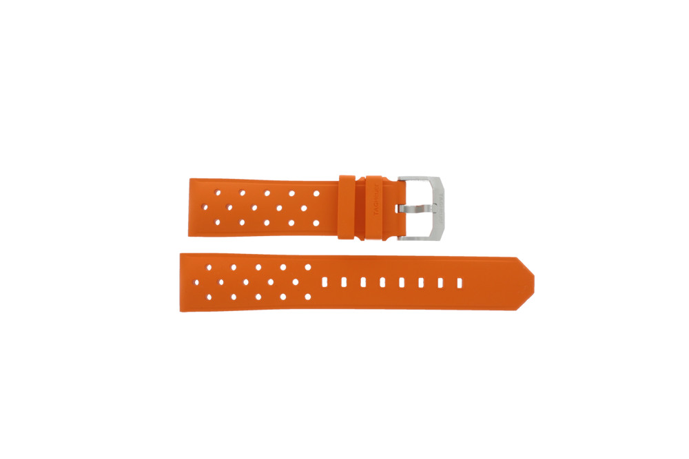 Horlogeband Tag Heuer CAZ101B BT0729 Rubber Oranje 21.5mm