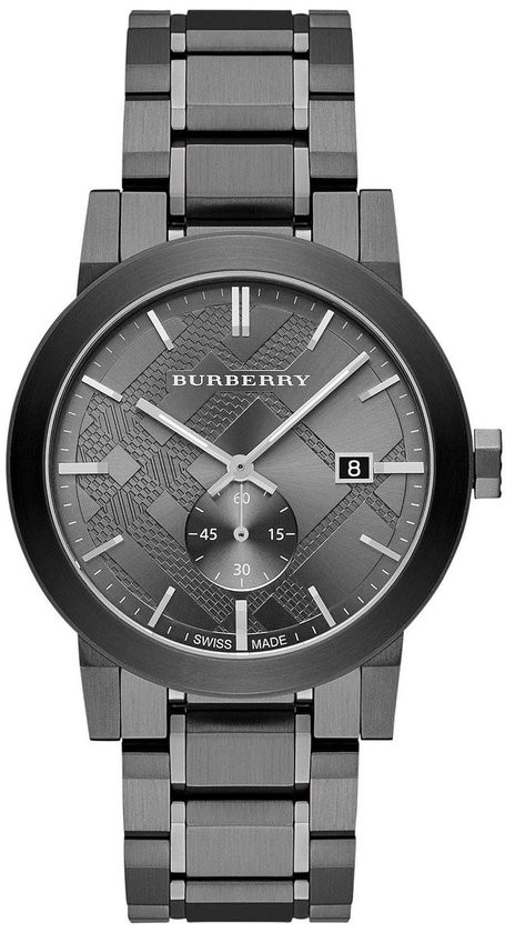 Horlogeband Burberry BU9902 Staal Grijs