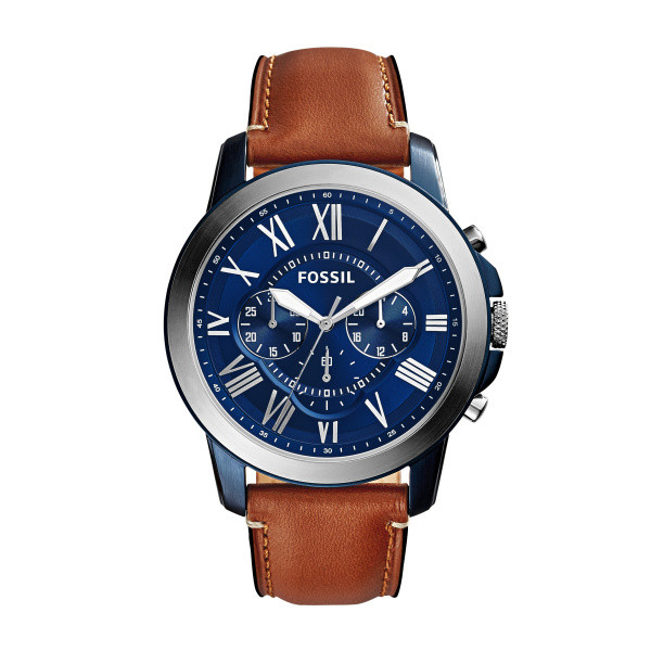 Horlogeband Fossil FS5151 Leder Bruin 22mm