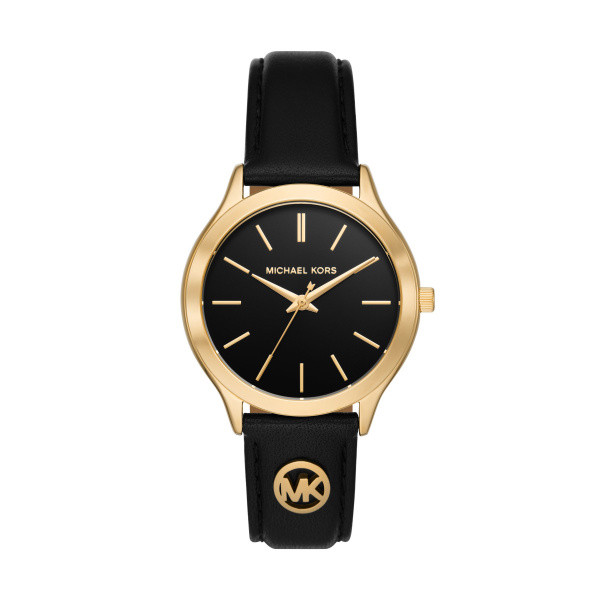 Horlogeband Michael Kors MK7482 Leder Zwart 18mm