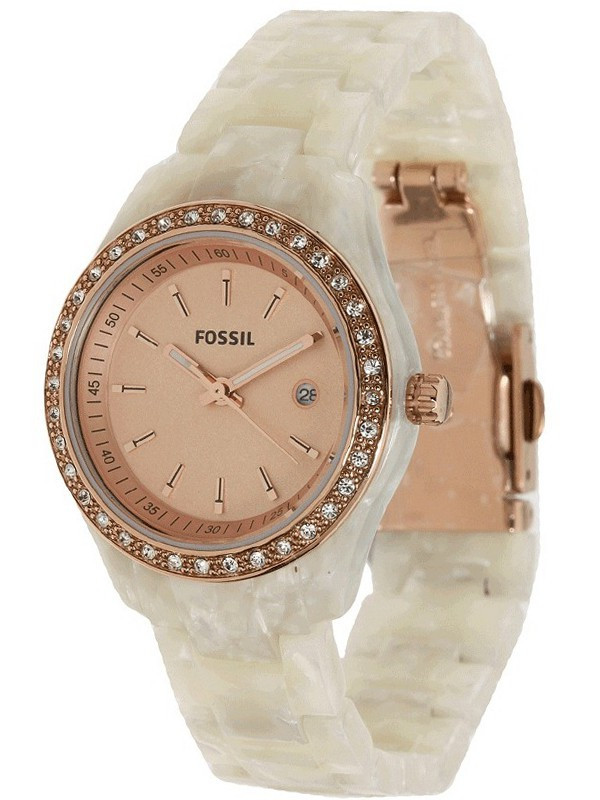 Fossil watch plastic top band