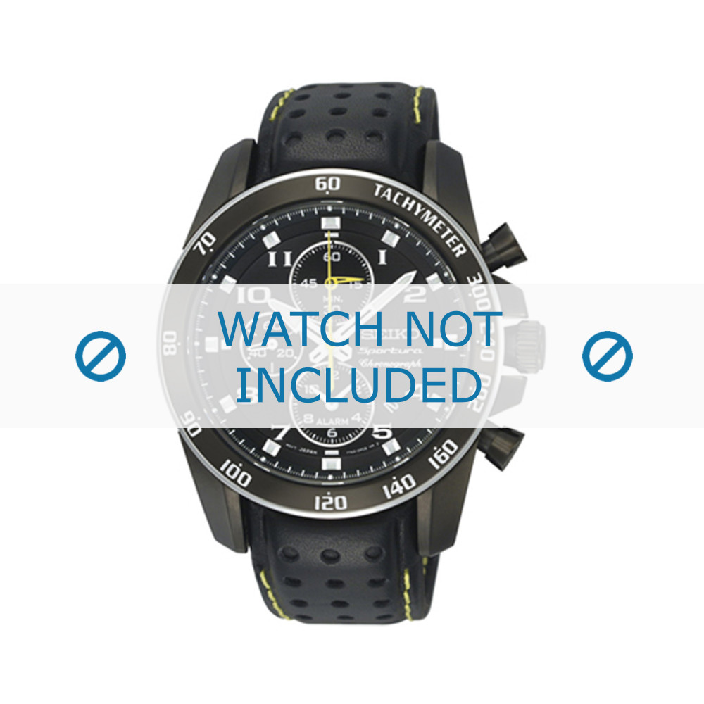 enkel en alleen straf Korea Horlogeband Seiko 7T62-0KV0 (04B) / SNAE67P1 / L01M012M0 Leder 21mm