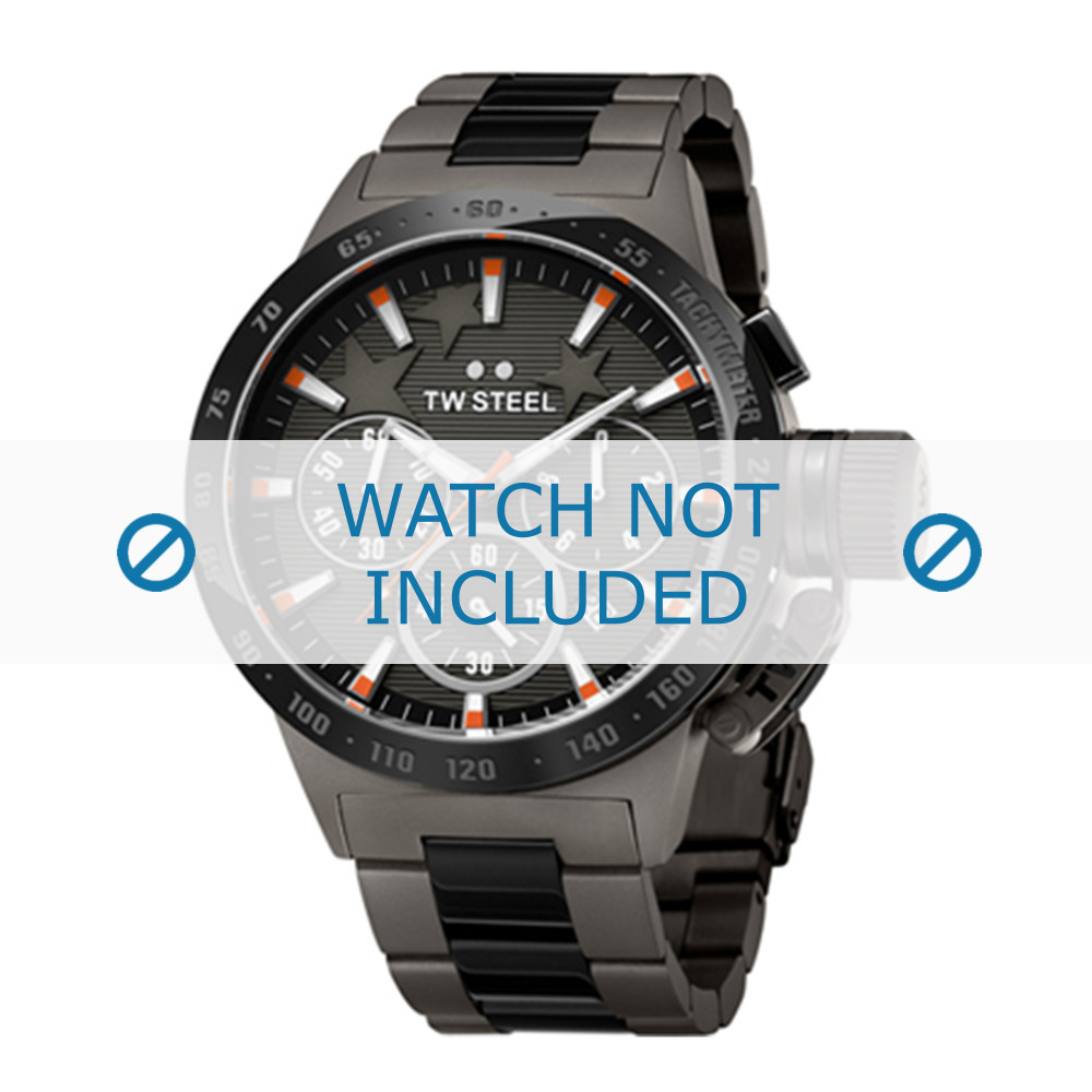 TW Steel horlogeband TWB314 TW314 Staal Antracietgrijs Bestel