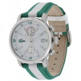 Lacoste horlogeband 2000404 / LC-12-3-14-0081 Leder Groen 18mm