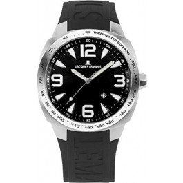 Horlogeband Jacques Lemans 1-1224 Rubber Zwart 19mm