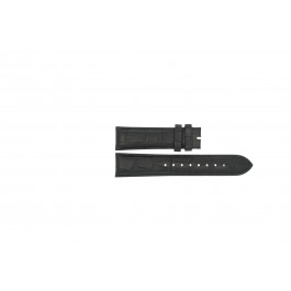 Esprit horlogeband ES102481002 Leder Zwart 22mm + zwart stiksel
