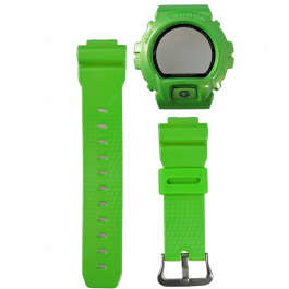 Horlogeband Casio 10382429 / DW-6900NB Kunststof/Plastic Groen 16mm