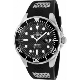 Horlogeband Invicta 12558 Silicoon Zwart 18mm