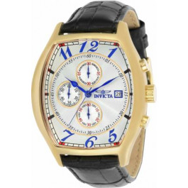 Horlogeband Invicta 14330.01 Leder Zwart 22mm
