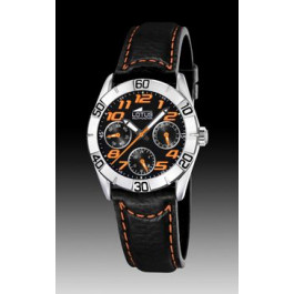 Horlogeband Lotus 15651-A Leder Zwart 18mm