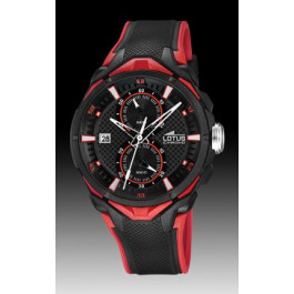 Horlogeband Lotus 18107-8 (BC08779) Kunststof/Plastic Zwart 24mm