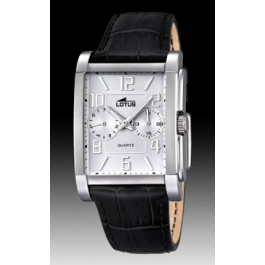 Horlogeband Lotus 18221-1 Leder Zwart 26mm