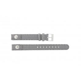 Lacoste horlogeband 2000385 / LC-05-3-14-0009 / GR Leder Grijs 12mm + grijs stiksel
