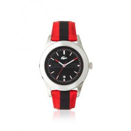 Lacoste horlogeband 2010614 / LC-11-1-14-0177 Leder Rood 22mm + rood stiksel