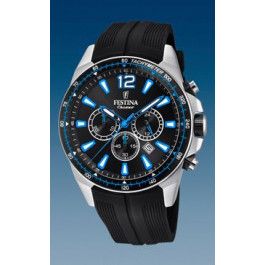 Horlogeband Festina F20376-2 / F20376-3 Silicoon Zwart 25mm