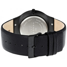 Skagen horlogeband 234XXLTLB Leder Zwart 27mm