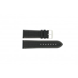 Horlogeband Universeel 308L.01 XL Leder Zwart 22mm