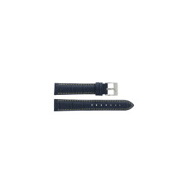 Horlogeband Universeel D378.05 Leder Blauw 22mm