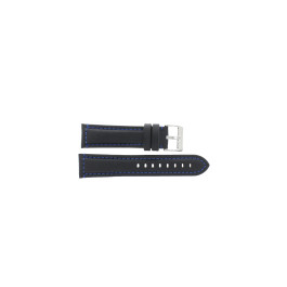 Horlogeband Universeel 393.01.05 Leder Zwart 22mm