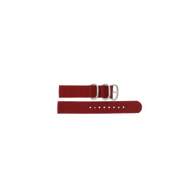 Horlogeband Universeel 408.06.22 Textiel Rood 22mm