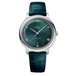 Horlogeband Omega 43413402010001 / De Ville Krokodillenleer Groen 19mm