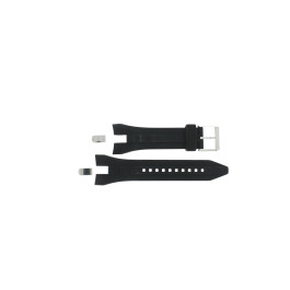 Horlogeband Seiko 7T62-0JA0 (02B) / SNAC21P1 / 4A581JT Silicoon Zwart 28mm