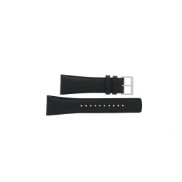 Horlogeband Seiko 7T62-0GL0 / SNA773P2 / 4KW9JZ Leder Zwart 26mm