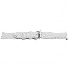 Horlogeband Universeel D500 Leder Wit 14mm