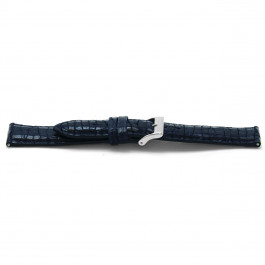 Horlogeband Universeel D604 Leder Blauw 14mm