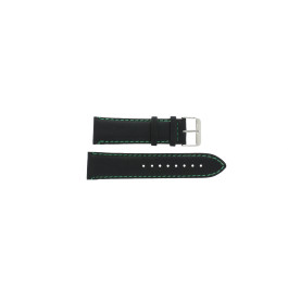 Horlogeband Tommy Hilfiger 679300962 / 1710159 / TH-55-1-14-0723 Leder Zwart 24mm