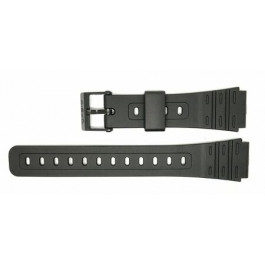 Horlogeband Casio JC-30 / W-59 / W-64 / W-85 / 71604816 Kunststof/Plastic Zwart 18mm