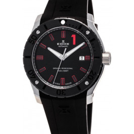 Horlogeband Edox 80088 Silicoon Zwart 24mm