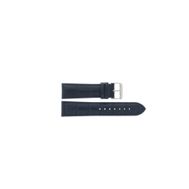 Horlogeband Universeel 805R.05 Leder Blauw 22mm