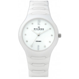 Horlogeband Skagen 817SSXC Keramiek Wit 22mm