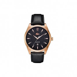 Horlogeband Lacoste 2010582 / LC-52-1-34-2266 Leder Zwart 22mm