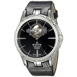 Horlogeband Edox LA-73/437876/85008 Leder Zwart 20mm
