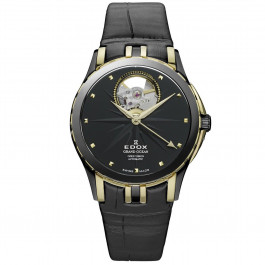 Horlogeband Edox 85012 Leder Zwart