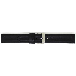 Horlogeband Universeel 891.01.22 Leder Zwart 22mm