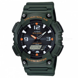 Horlogeband Casio AQS810W-3AV / 10410730 Rubber Groen 18mm