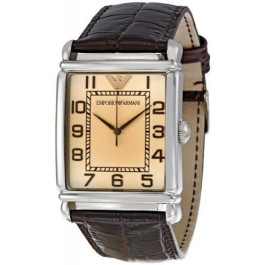 Horlogeband Armani AR0490 Leder Bruin 22mm