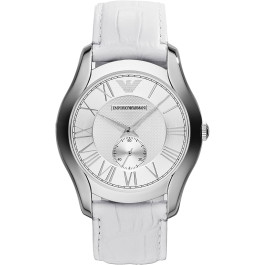 Horlogeband Armani AR1751 Leder Wit 22mm