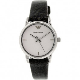 Horlogeband Armani AR1814 Leder Zwart 14mm