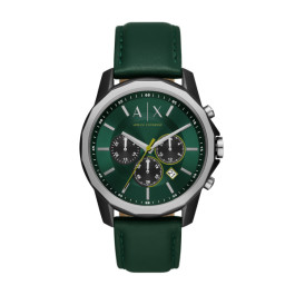 Horlogeband Armani AX1741 Leder Groen 22mm