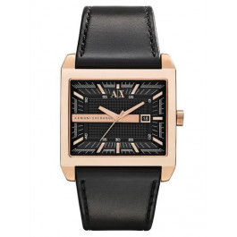 Horlogeband Armani Exchange AX2207 Leder Zwart 32mm