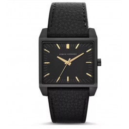 Horlogeband Armani Exchange AX2217 Leder Zwart 28mm