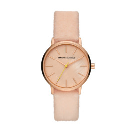 Horlogeband Armani AX5569 Leder/Textiel Roze 18mm