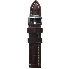Horlogeband Davis B0281 Leder Bruin 24mm