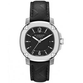 Horlogeband Burberry BBY1209 Leder Antracietgrijs 20mm
